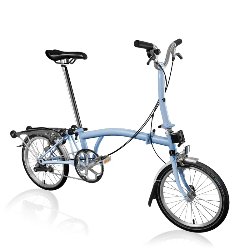 Brompton C-Line Mid Handlebar Utility With Rack Cloud Blue